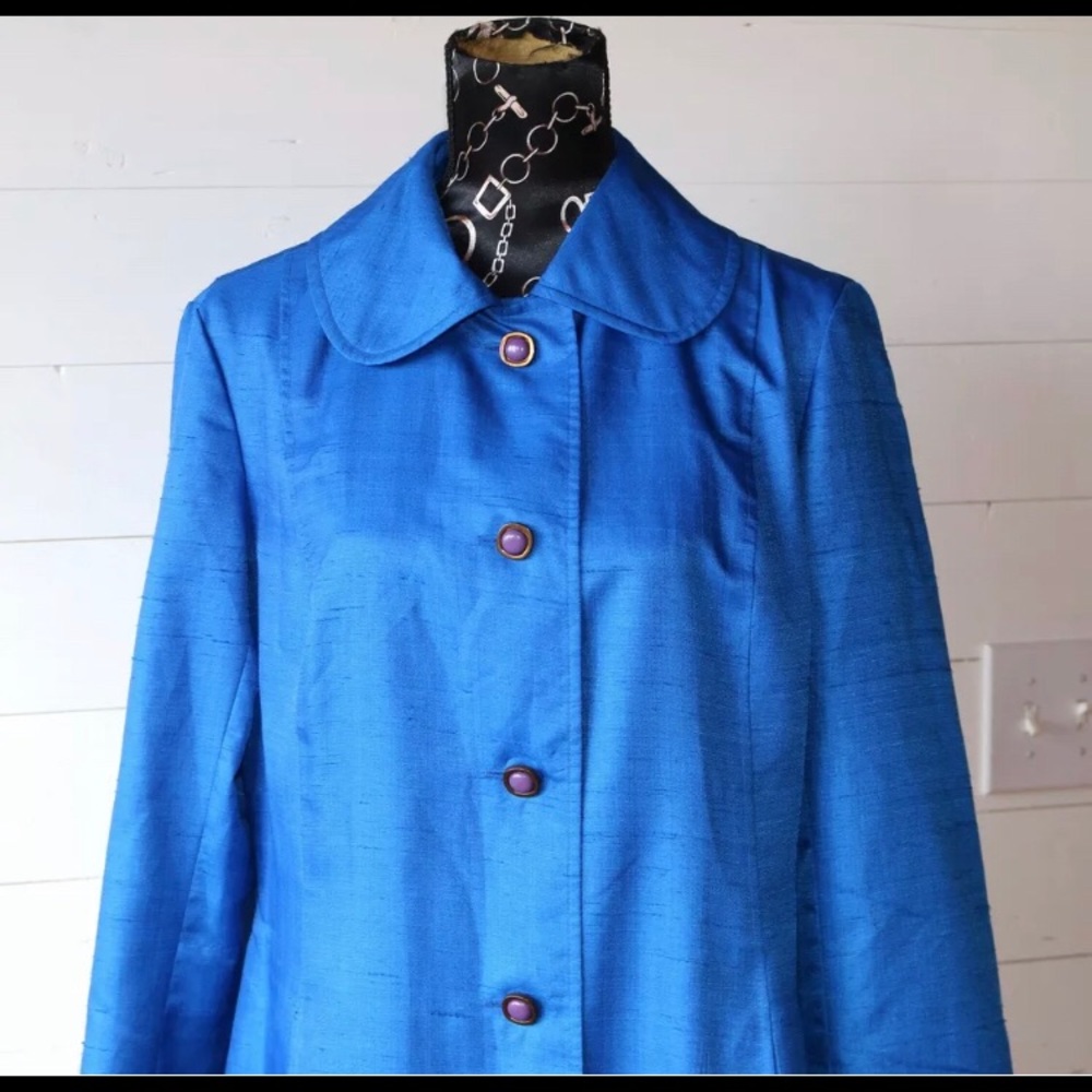 Raincheetahs‎ by Naman VTG Cobalt Blue Raincoat - Picture 2 of 7